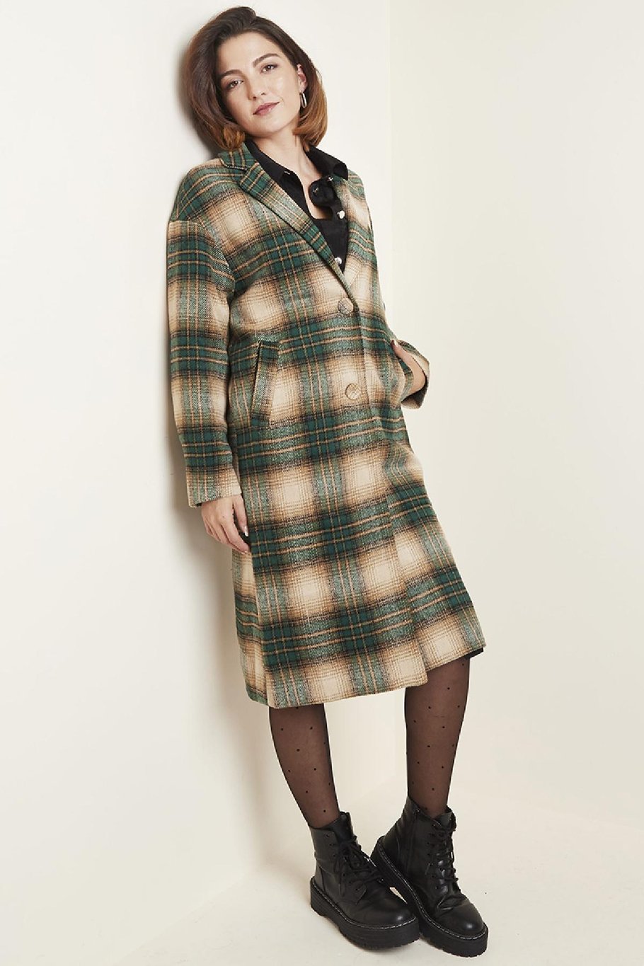 Jacke Checkered Grau S Bild4